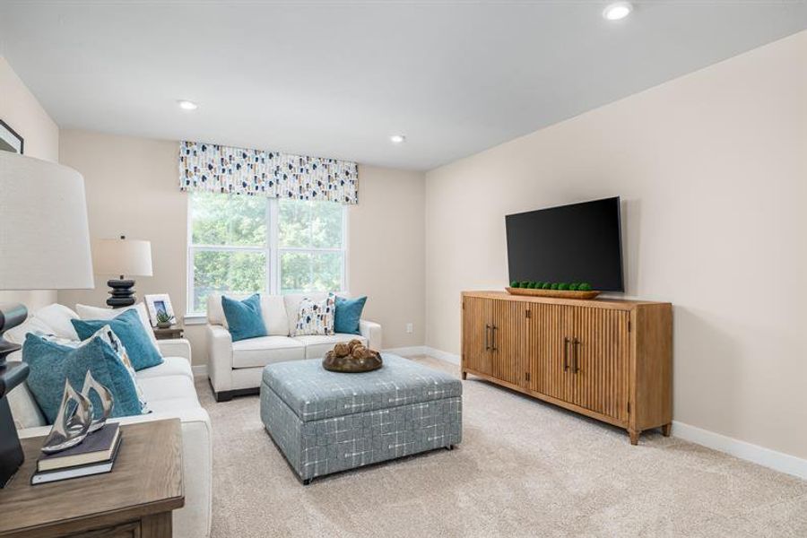 Representative furnished interior of a home built from the Oak Park by Ryan Homes in Arborvale, Fayetteville (Image 24).
