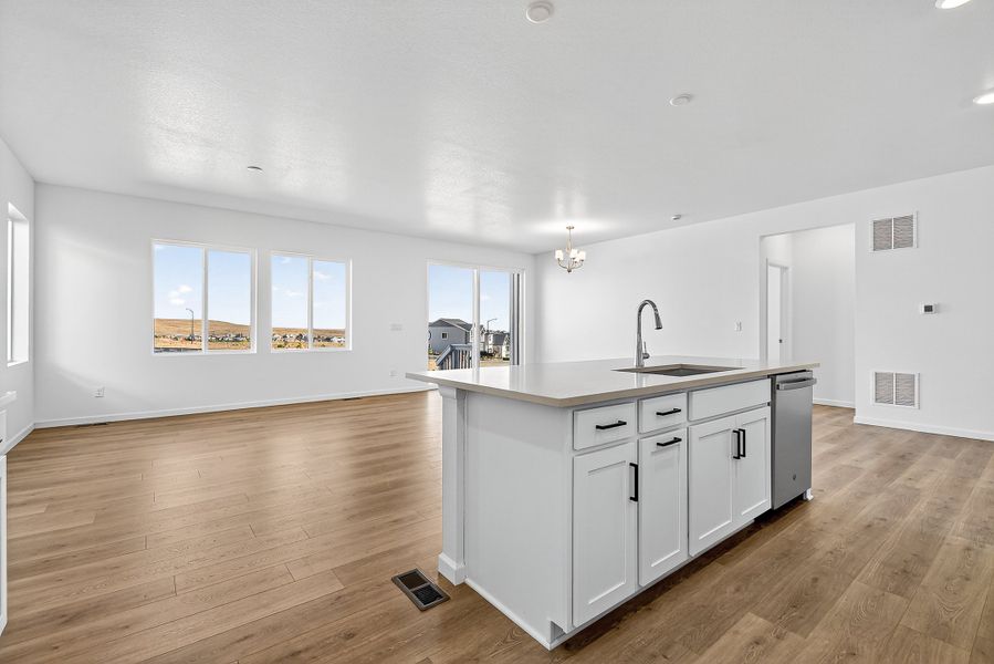 Furnished interior view inside a new home in Trailstone, Arvada (Image 9).