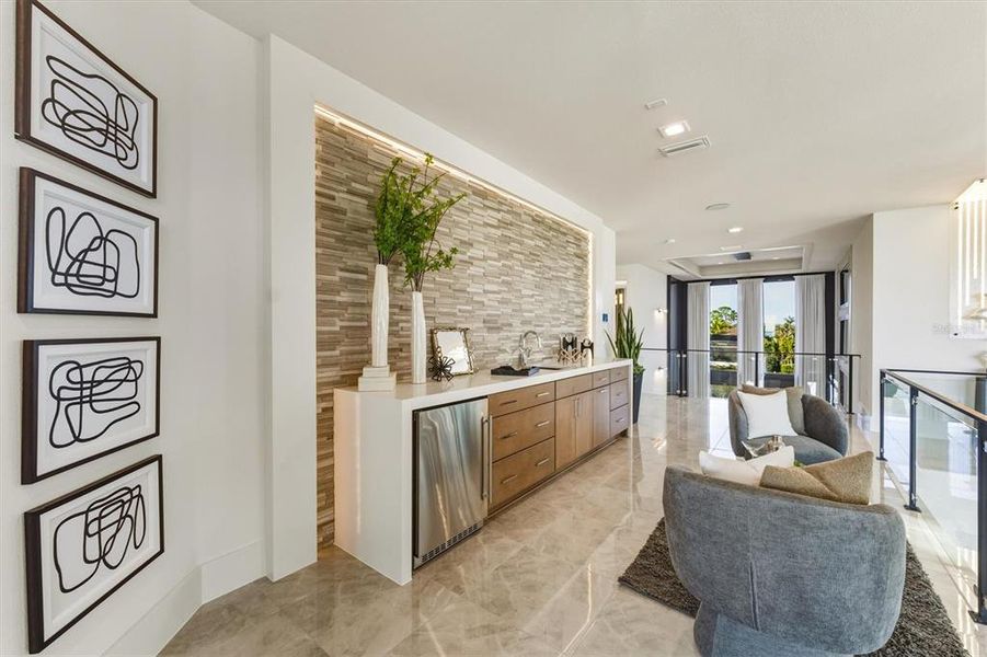 Furnished interior view inside a new home in Legends Bay, Bradenton (Image 46).