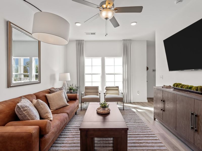 Furnished interior view inside a new home in The Towns at Red River, Gallatin (Image 11). Furnished interior view inside a new home in The Towns at Red River, Gallatin (Image 11).