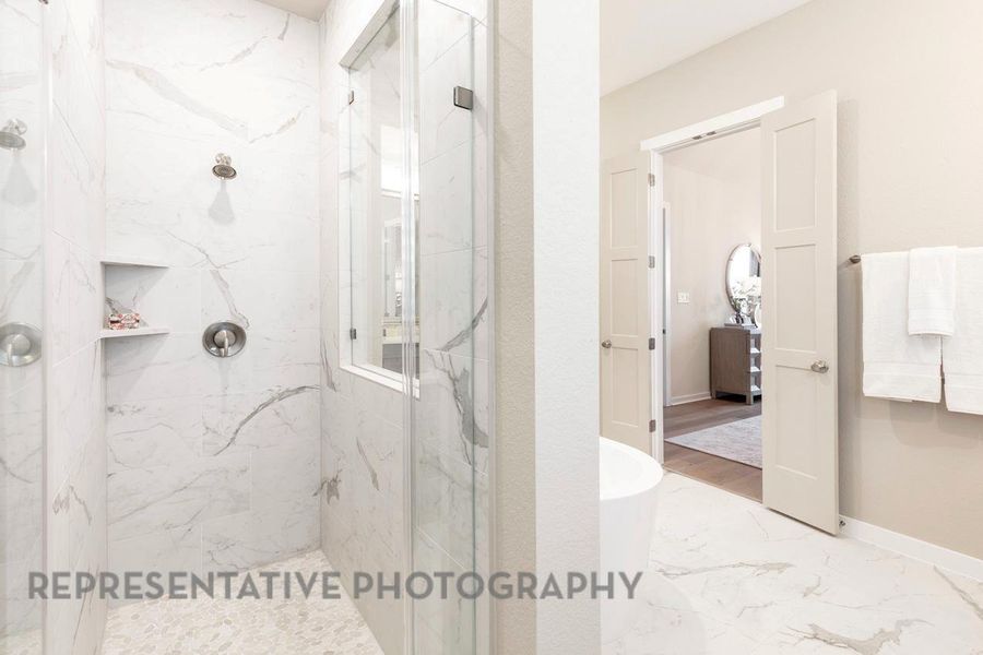 Furnished interior view inside a new home in Jordan Ranch: 65ft. lots, Fulshear (Image 41).