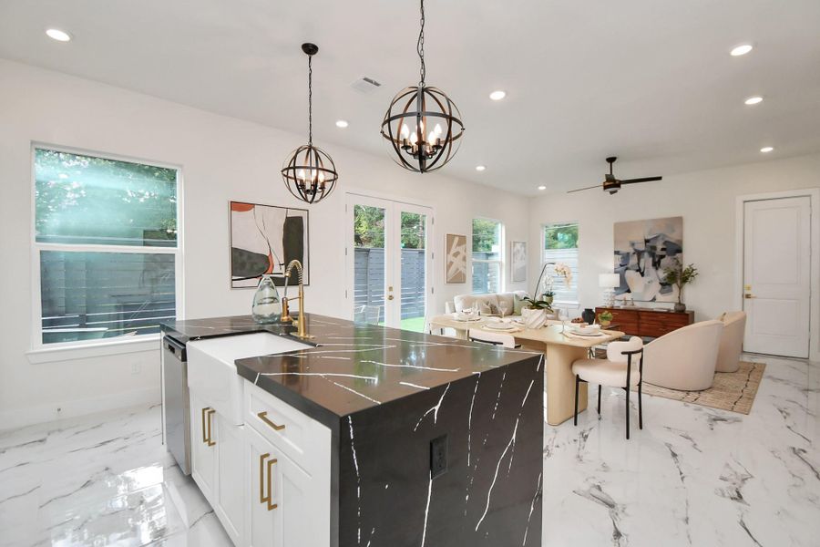 Furnished interior view inside a new home in , Houston (Image 9). Furnished interior view inside a new home in , Houston (Image 9).