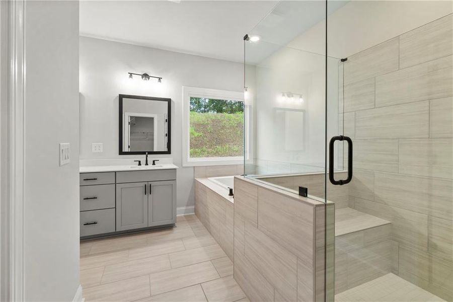Furnished interior view inside a new home in Palisades Single Family, Cumming (Image 10). Furnished interior view inside a new home in Palisades Single Family, Cumming (Image 10).