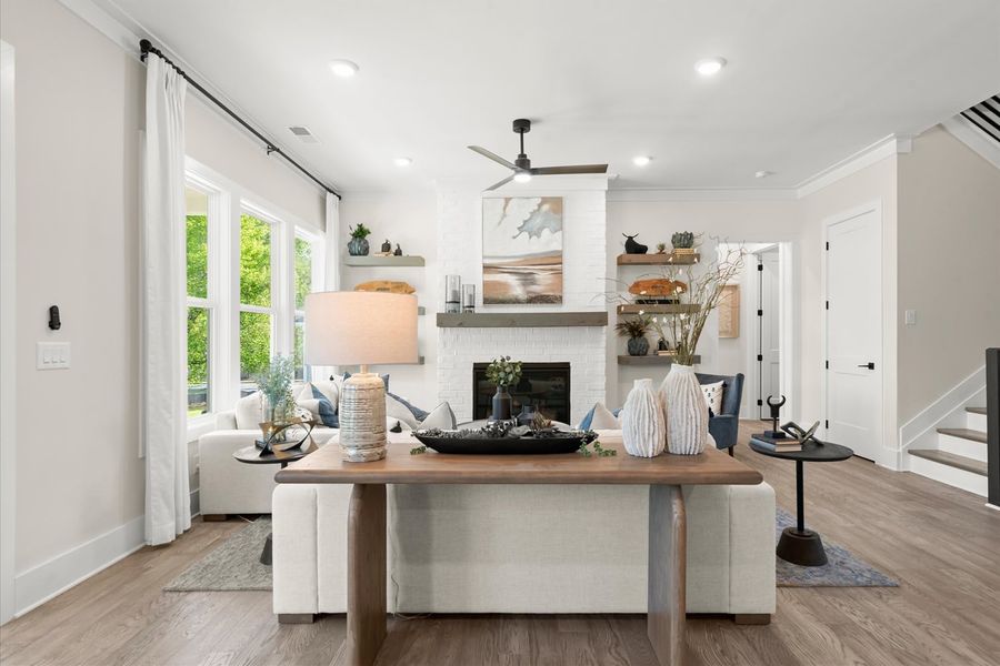 Representative furnished interior of a home built from the Trenton by Brock Built in The Shoal, Santa Rosa Beach (Image 12).