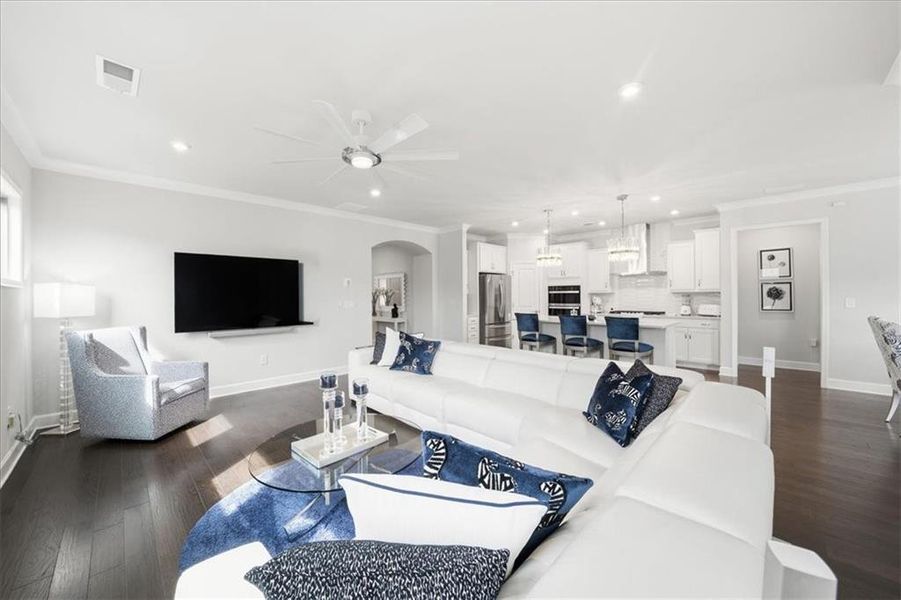 Furnished interior view inside a new home in , Hoschton (Image 6). Furnished interior view inside a new home in , Hoschton (Image 6).