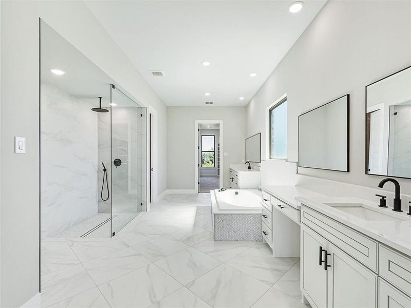 Master suite featuring a luxurious walk-in shower!