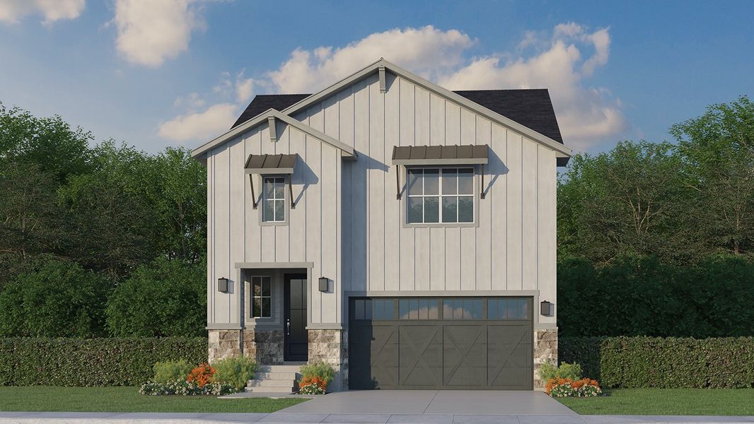 Plan C303 Elevation C with Manufactured Stone Plan C303 Elevation C with Manufactured Stone