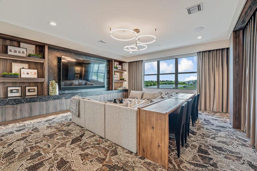 Furnished interior view inside a new home in Apex at Avenir, Palm Beach Gardens (Image 106).