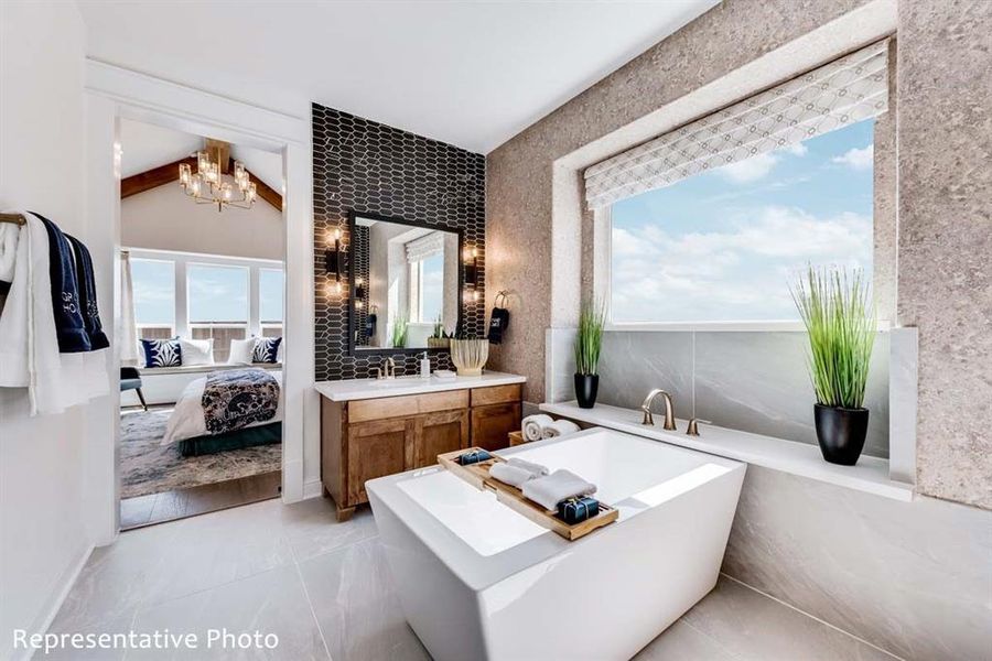 Furnished interior view inside a new home in Justin Crossing, Justin (Image 6).