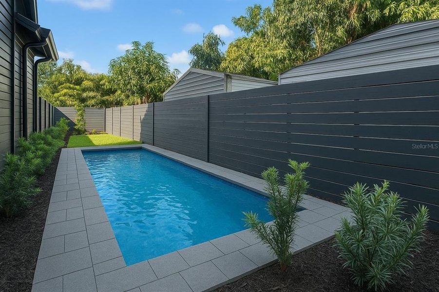 Exterior details and patio area of a home in , Tampa (Image 3).