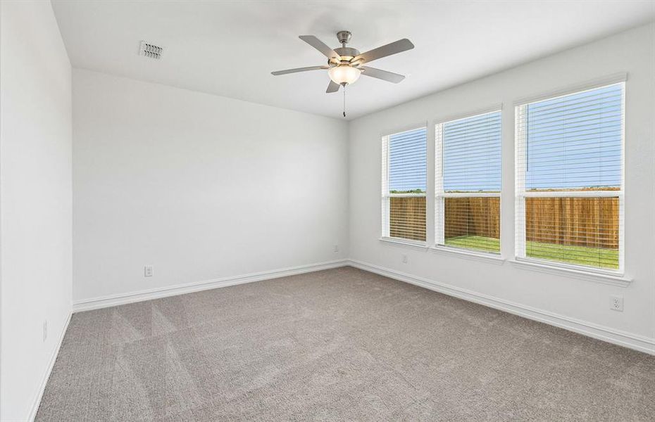Owners suite with large windows Owners suite with large windows