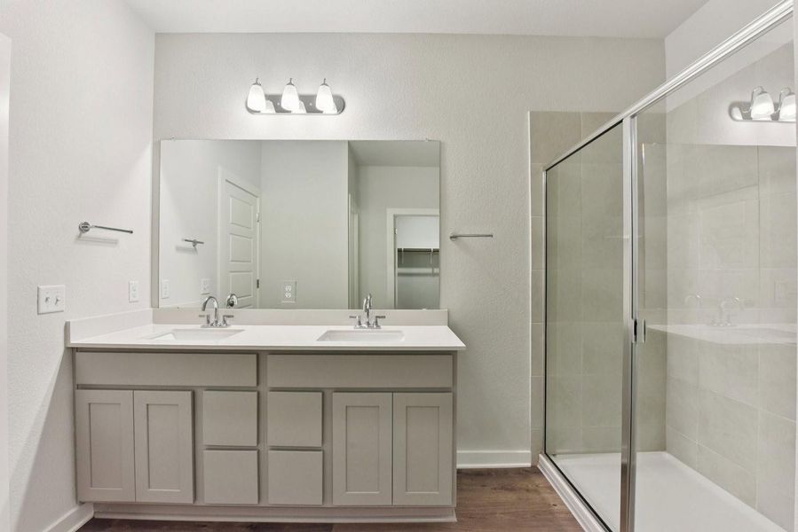 Furnished interior view inside a new home in Stallion Run, Buda (Image 5).