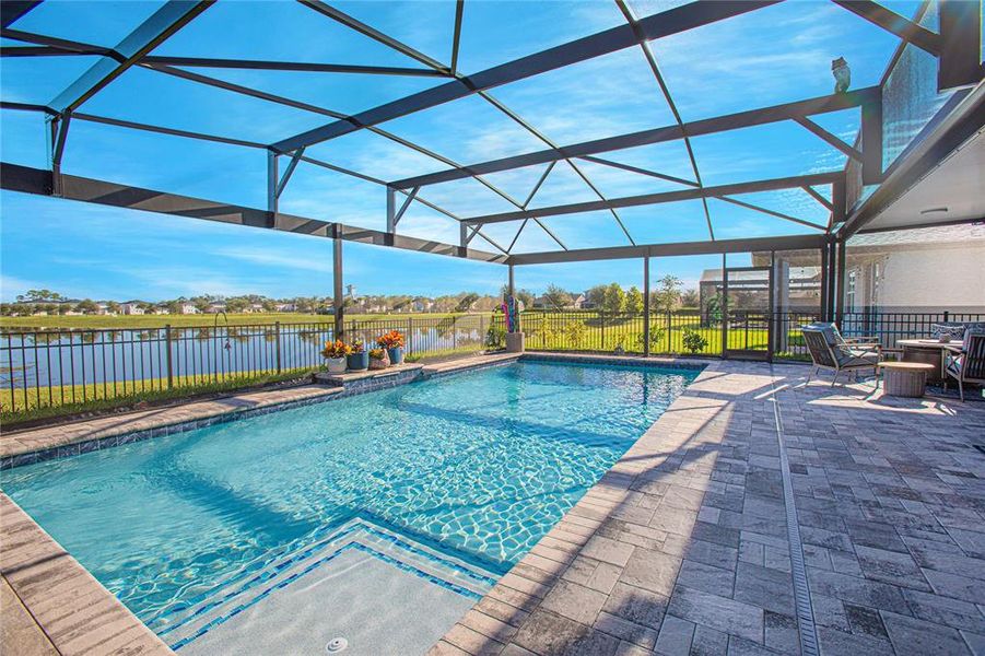 Exterior details and patio area of a home in The Reserve at Twin Lakes, St. Cloud (Image 18).