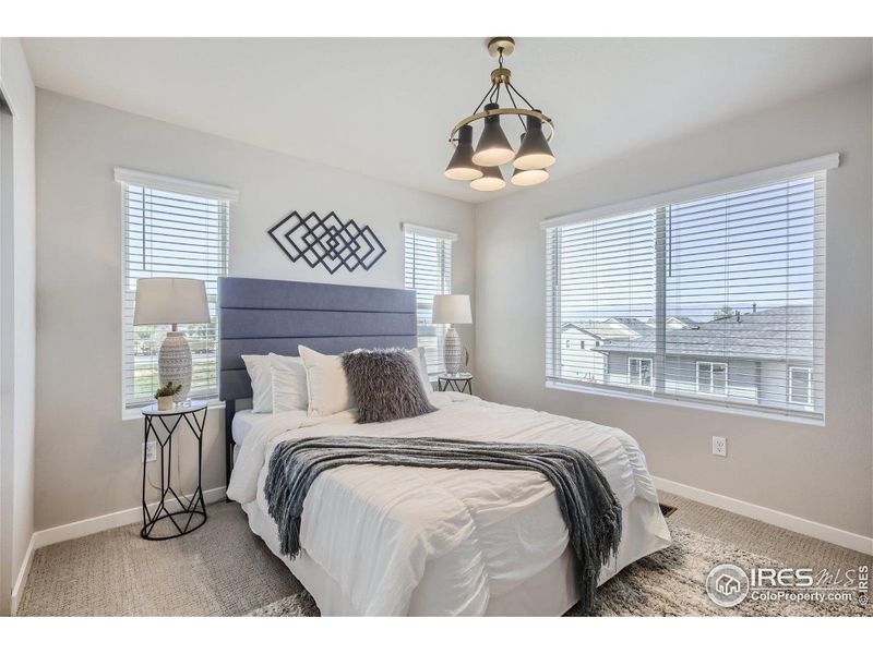 Furnished interior view inside a new home in Waterfield - Townhomes, Fort Collins (Image 19). Furnished interior view inside a new home in Waterfield - Townhomes, Fort Collins (Image 19).