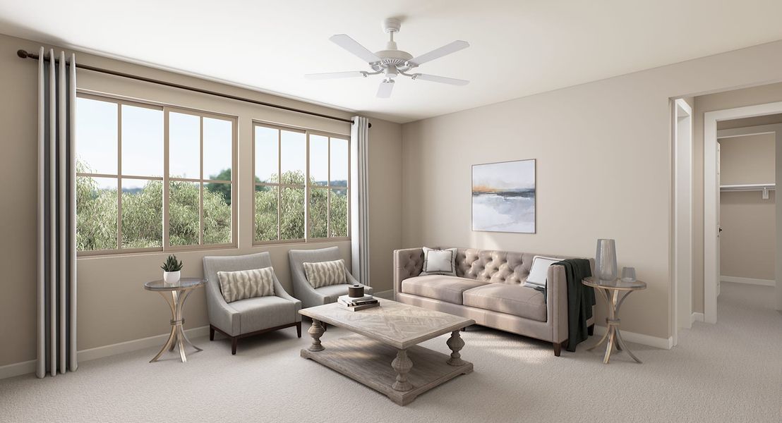 Representative furnished interior of a home built from the Ventana Plan 4507 by Tri Pointe Homes in Soleo, San Tan Valley (Image 29).