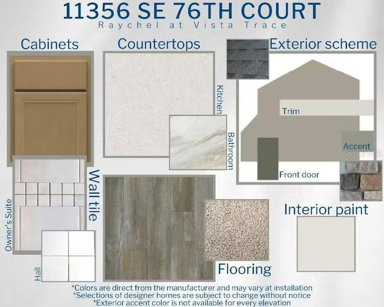Sample of building materials used in homes in Vista Trace, Belleview (Image 19).