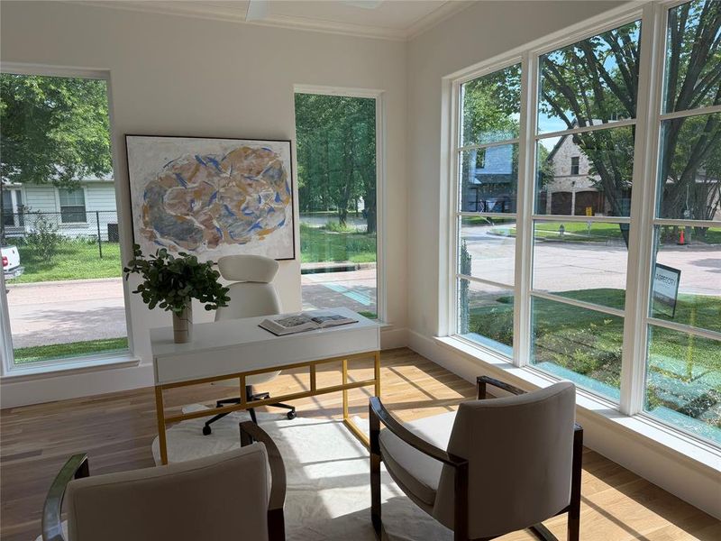 Home Office overlooking the yard