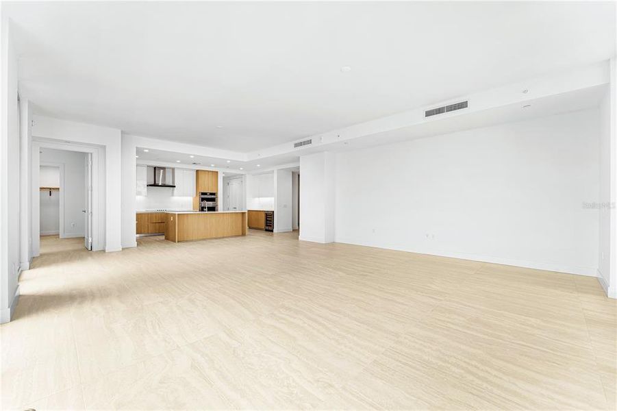 Great room facing the kitchen