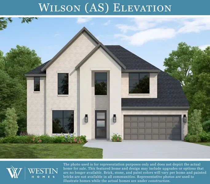 Front exterior of a new home in Wolf Ranch, Georgetown, TX, highlighting curb appeal (Image 1). Front exterior of a new home in Wolf Ranch, Georgetown, TX, highlighting curb appeal (Image 1).