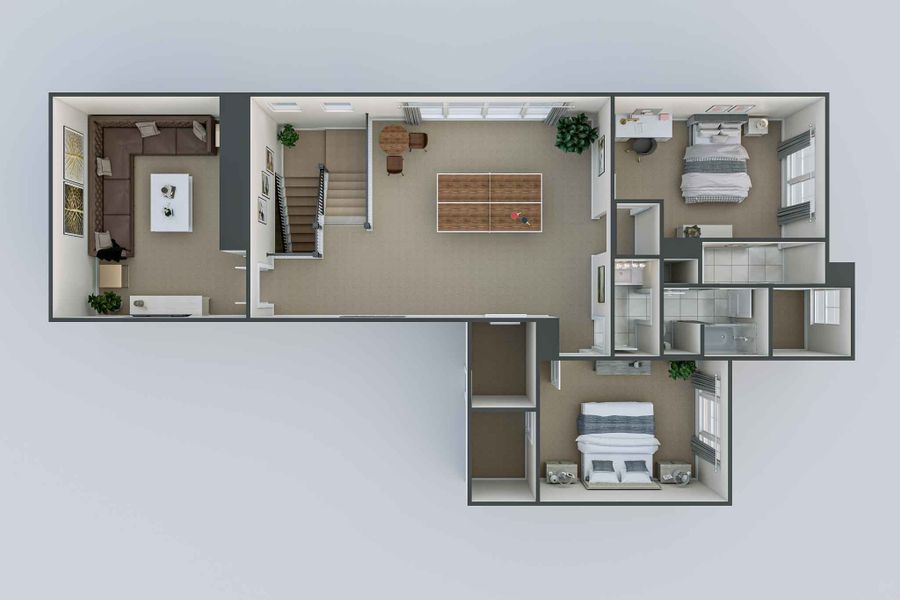 2D floor plan layout for the Hemleigh by Tri Pointe Homes in Legacy Grove 90′, Montgomery, TX (Image 6).