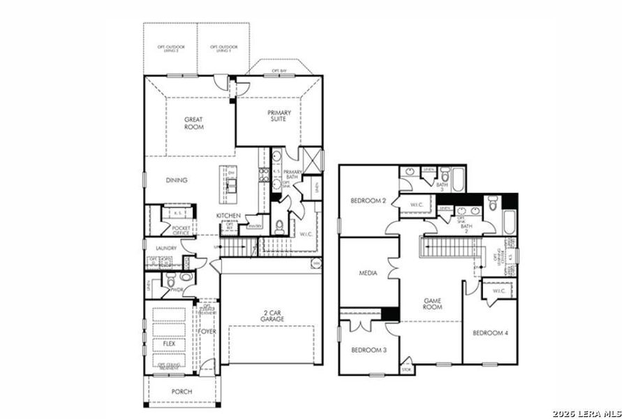 2D floor plan layout of this home in Comanche Ridge, San Antonio, TX (Image 2). 2D floor plan layout of this home in Comanche Ridge, San Antonio, TX (Image 2).