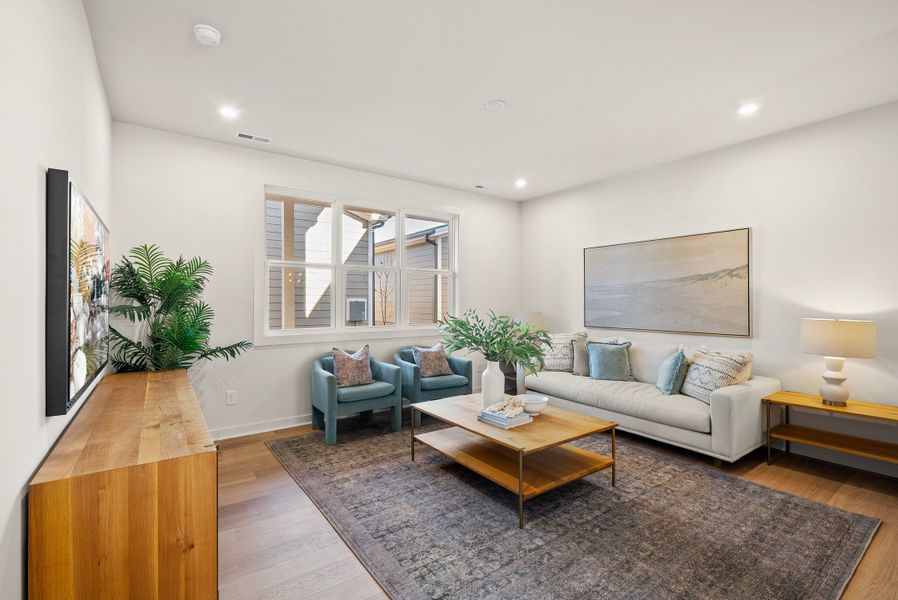 Representative furnished interior of a home built from the Terra B by Homes by Dickerson in Chatham Park, Pittsboro (Image 9).