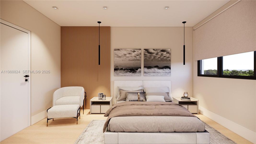 Furnished interior view inside a new home in , Miami (Image 9).