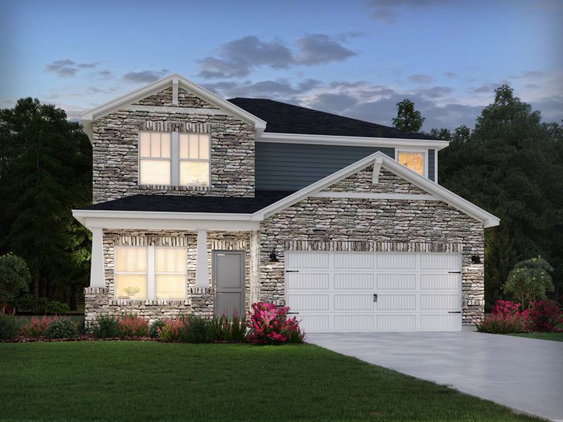 Representative exterior photo of a completed home built from the Alexander by Meritage Homes in Nelson's Creek, Mocksville, NC (Image 23).