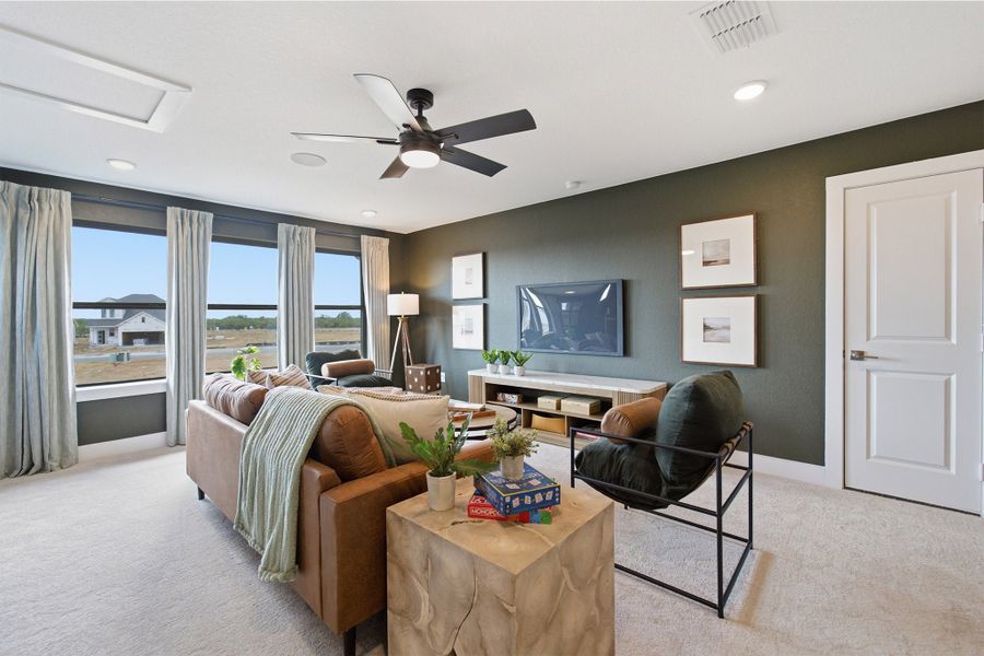 Furnished interior view inside a new home in Sunfield, Buda (Image 32).