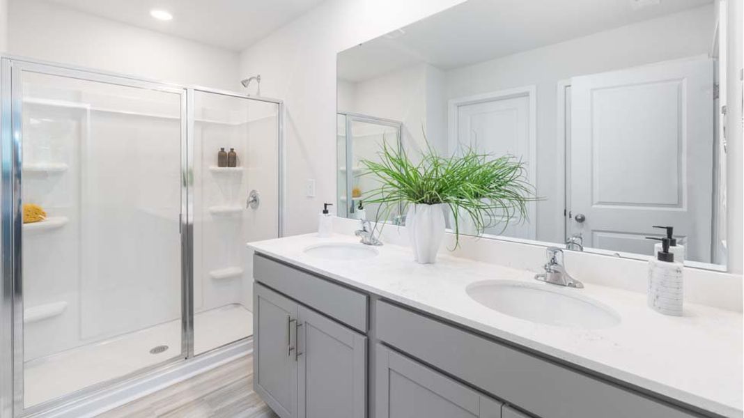 Furnished interior view inside a new home in Reedy Creek Preserve, Charlotte (Image 16).