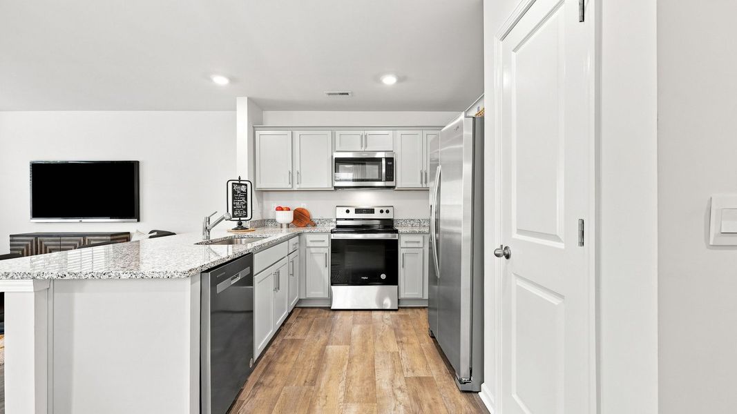 Furnished interior view inside a new home in The Townes at Hunter Hill, Rocky Mount (Image 6).