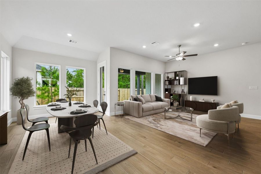 Furnished interior view inside a new home in Woodhavyn 50', Magnolia (Image 5).