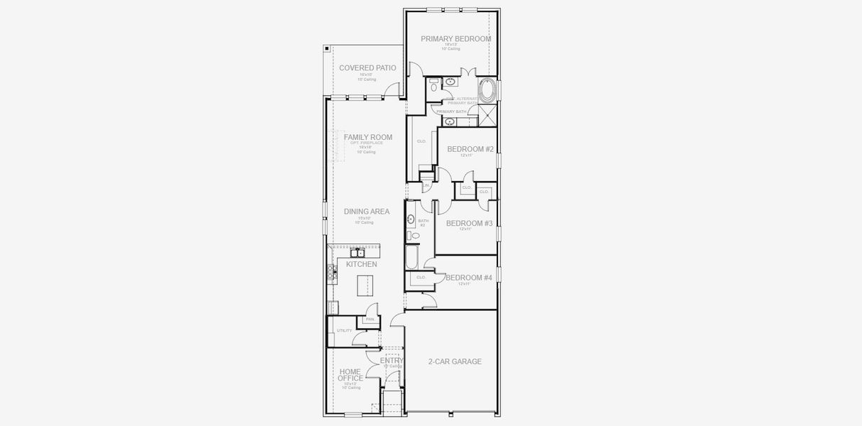 2D floor plan layout for the 2079W by Perry Homes in Lariat 45', Liberty Hill, TX (Image 3). 2D floor plan layout for the 2079W by Perry Homes in Lariat 45', Liberty Hill, TX (Image 3).