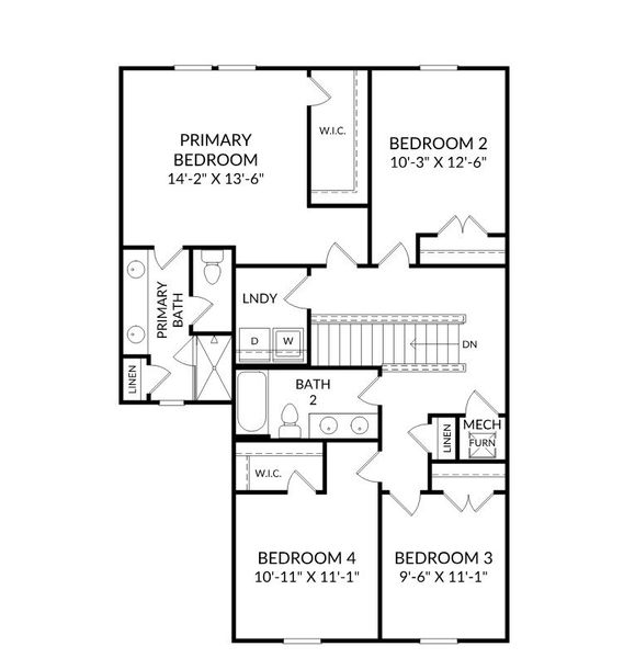 2D floor plan layout for the The Cortez II by Stanley Martin Homes in Oakfield Trails, Parrish, FL (Image 5).