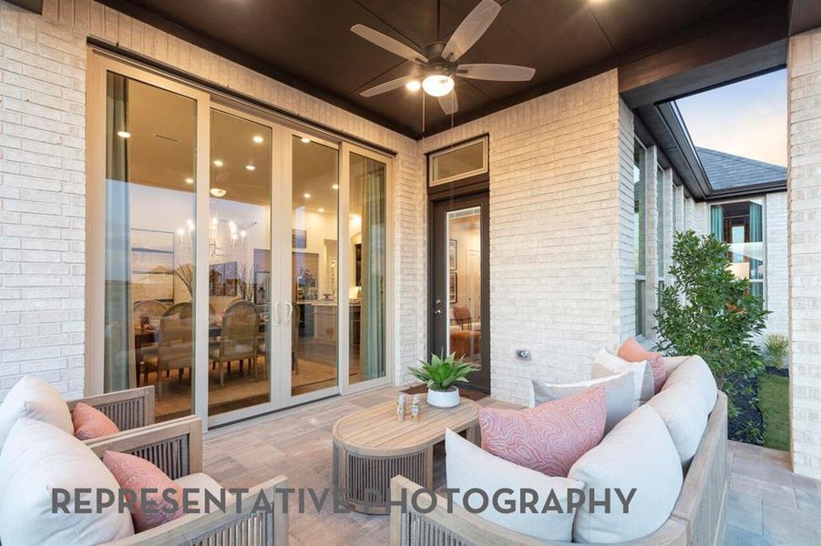 Exterior details and patio area of a home in Mustang Lakes, Celina (Image 2).