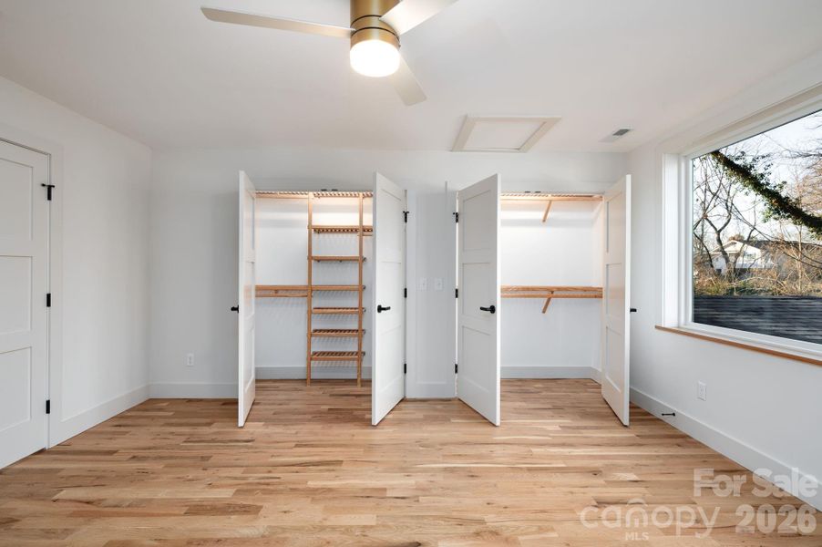 Tow Closets In Second-Level Bedrooms