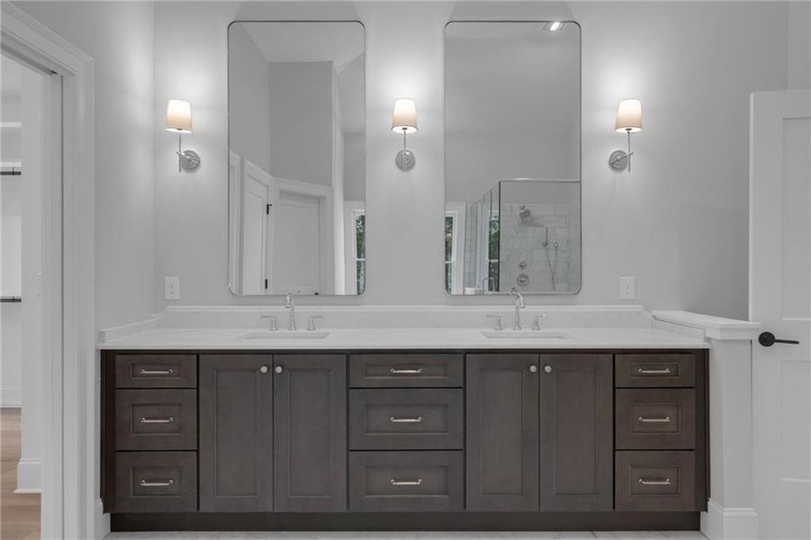 Furnished interior view inside a new home in , Atlanta (Image 37).
