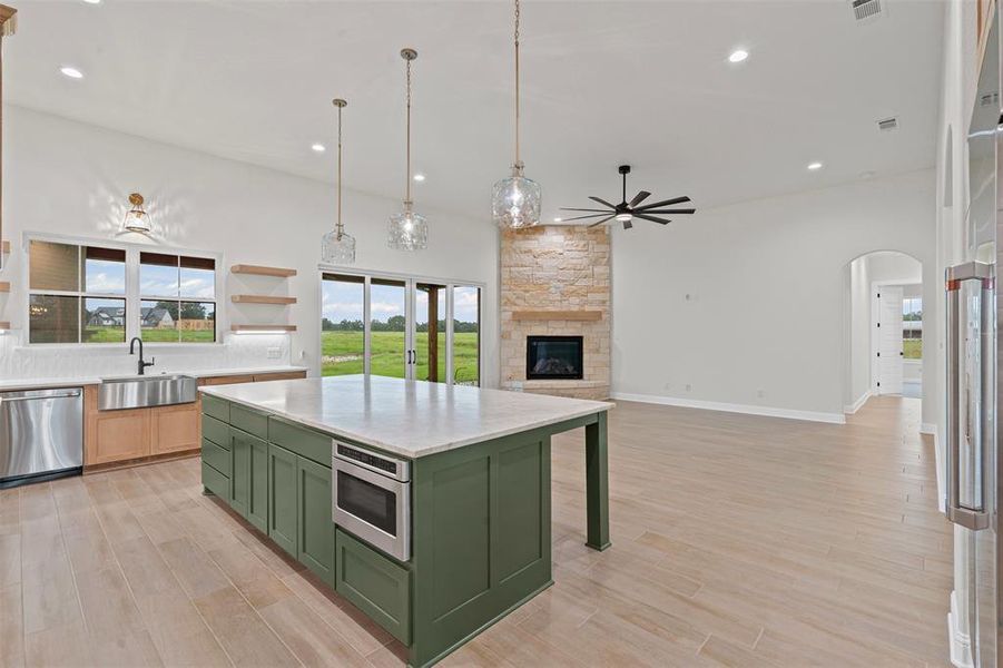 Furnished interior view inside a new home in Santana Ridge, Weatherford (Image 4).