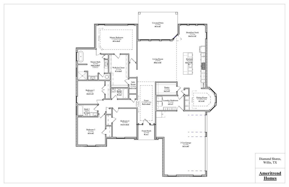 2D floor plan layout of this home in , Willis, TX (Image 5). 2D floor plan layout of this home in , Willis, TX (Image 5).