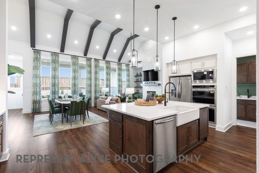 Furnished interior view inside a new home in ARTAVIA, Conroe (Image 4).