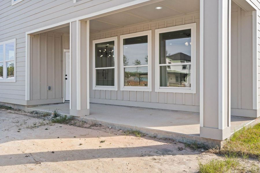 Exterior details and patio area of a home in , Conroe (Image 25).