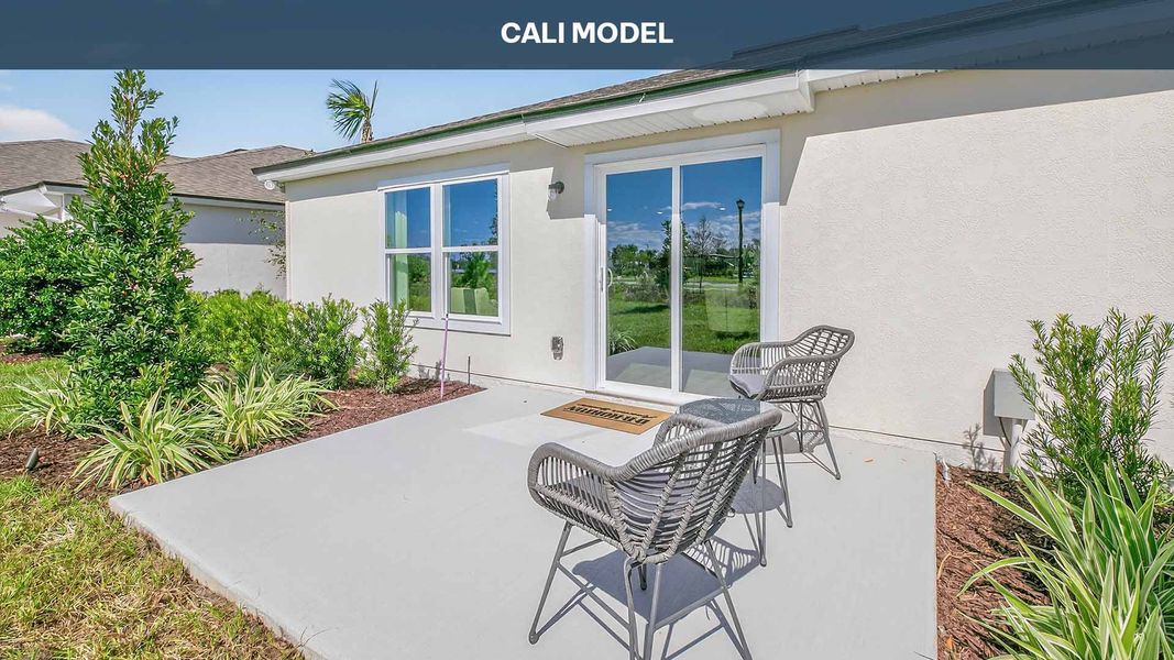 Exterior details and patio area of a home in Palm Coast Homesites, Palm Coast (Image 2).