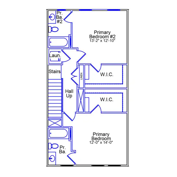 2D floor plan layout of this home in Avenue One, Castle Hayne, NC (Image 3).
