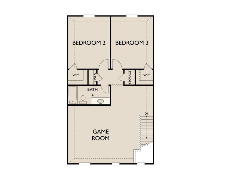 2D floor plan layout of this home in Brookshire at Legacy Hills-60s, Celina, TX (Image 4).