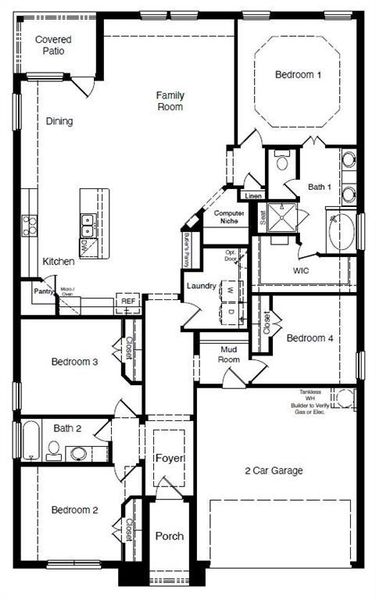 D.R. Horton's The Holly floorplan - All Home and community information, including pricing, included features, terms, availability and amenities, are subject to change at any time without notice or obligation. All Drawings, pictures, photographs, video, square footages, floor plans, elevations, features, colors and sizes are approximate for illustration purposes only and will vary from the homes as built.