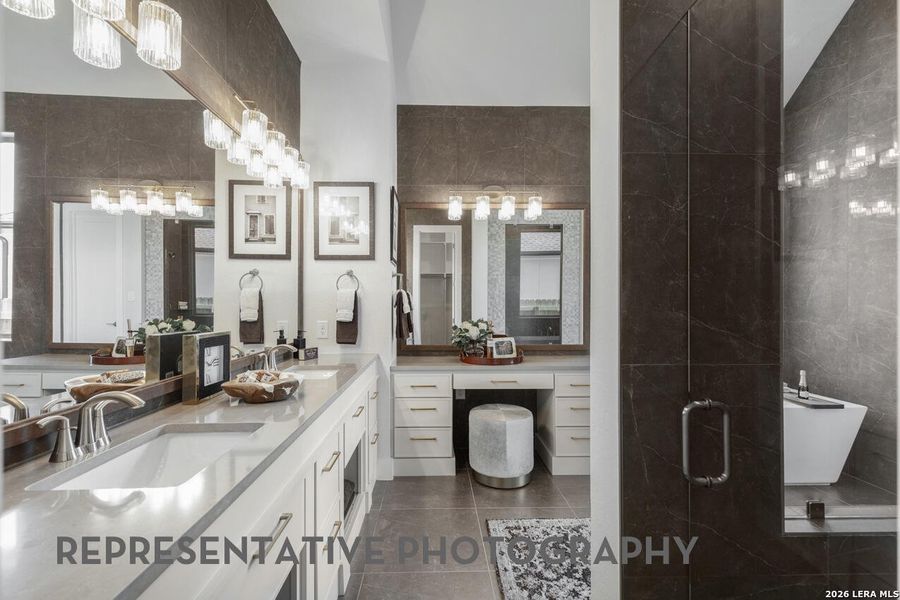 Furnished interior view inside a new home in Esperanza, Boerne (Image 11). Furnished interior view inside a new home in Esperanza, Boerne (Image 11).