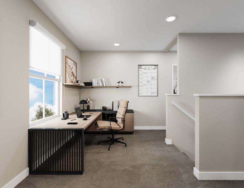 Representative furnished interior of a home built from the Glacier by Taylor Morrison in Lake Bluff, Greeley (Image 12).