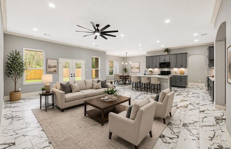Furnished interior view inside a new home in , Baytown (Image 7).