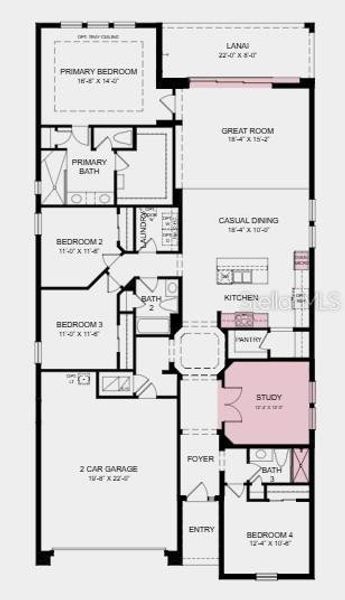 Additional Highlights Include: Shower in place of tub at bath 3, pocket sliding glass door at great room, gourmet kitchen, 8' doors, study in place of flex, and outdoor kitchen rough-in