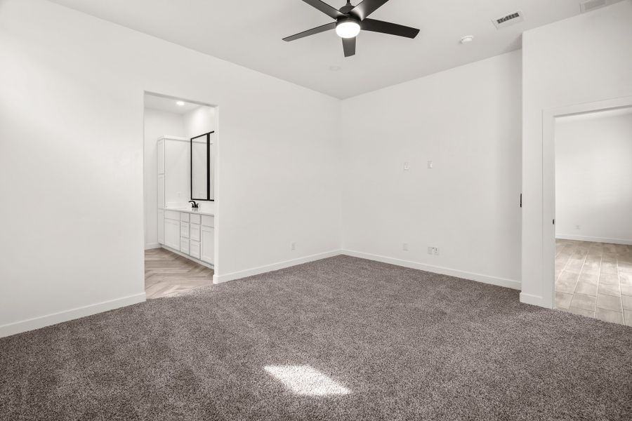 Representative unfurnished interior of a home built from the Sand Hills by LEH. Homes in Tierra Del Este 90, El Paso (Image 27). Representative unfurnished interior of a home built from the Sand Hills by LEH. Homes in Tierra Del Este 90, El Paso (Image 27).